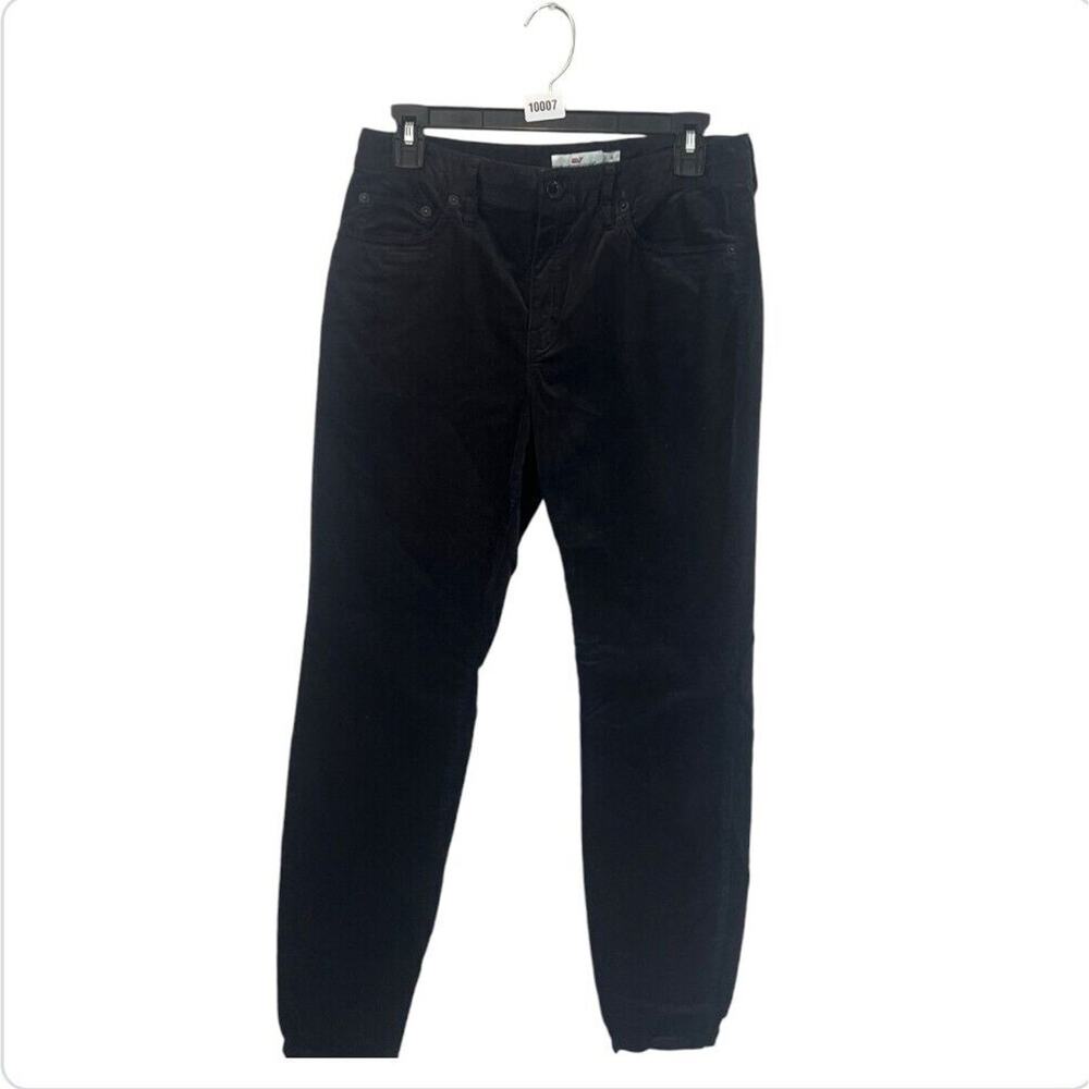 Vineyard Vines Straight Jeans Womens 6 Black Mid Rise Denim Stretch Summer